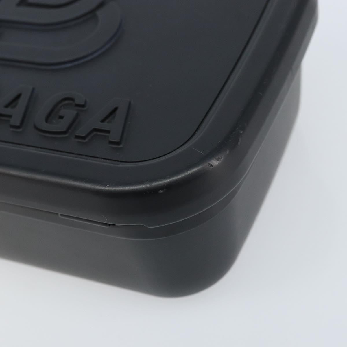 Balenciaga Logo Lunch Box Bag Plastic Black Plastic Clutche & Pouche