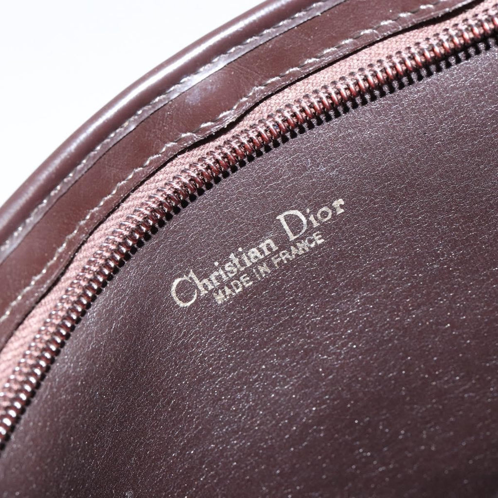 Christian Dior Vintage Trotter Shoulder Bag Canvas Brown Canvas Bag (Pre-Owned)