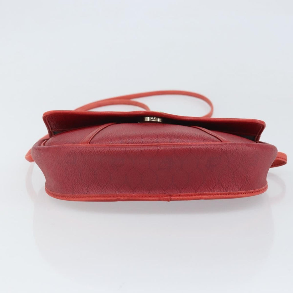 Christian Dior Vintage Honeycomb Flap Crossbody Bag Coated Canvas Red Pvc Shoulder Bag Bag (Pre-Owned)