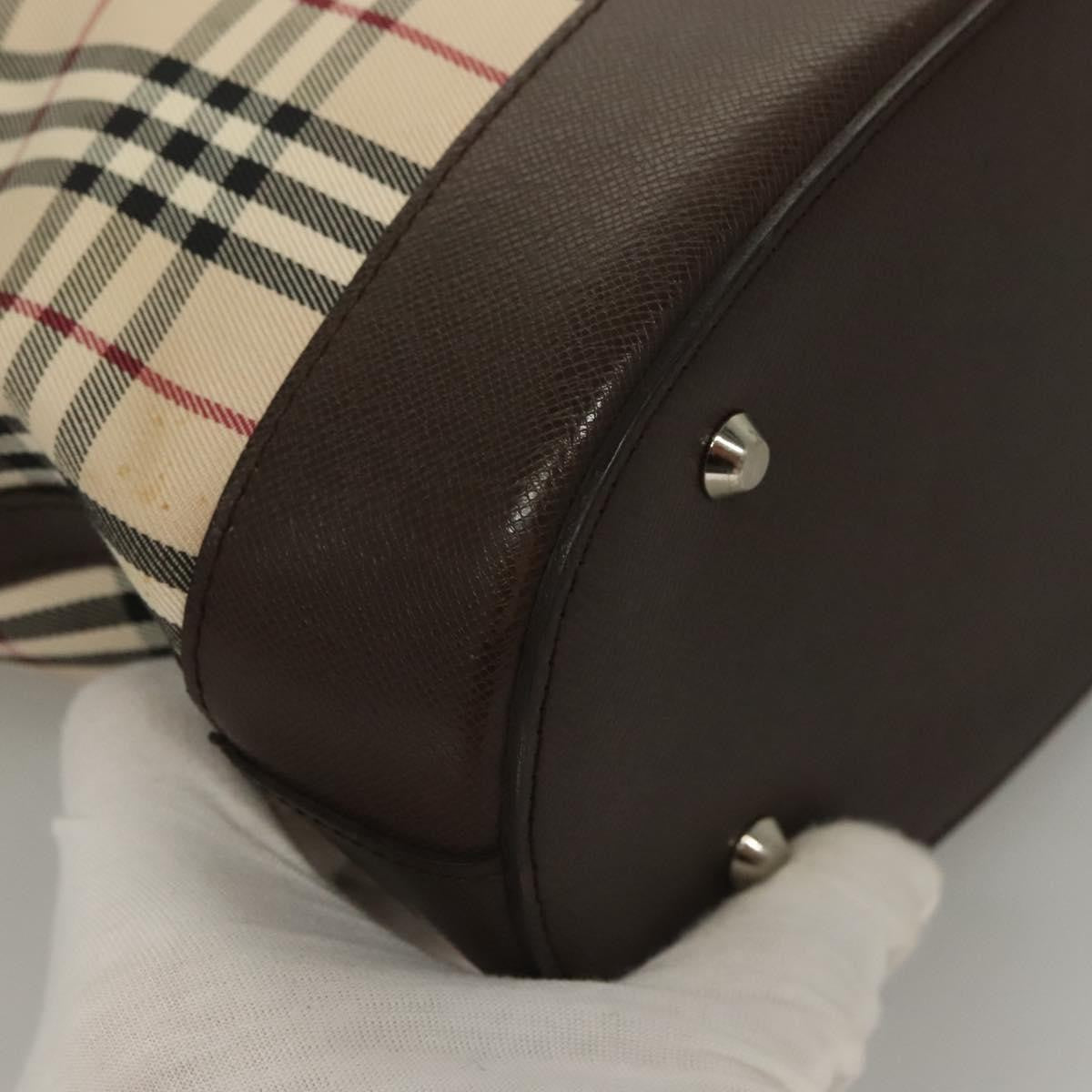 Burberry Nova Check Tote Canvas Check Pattern Beige Canvas Tote Bag