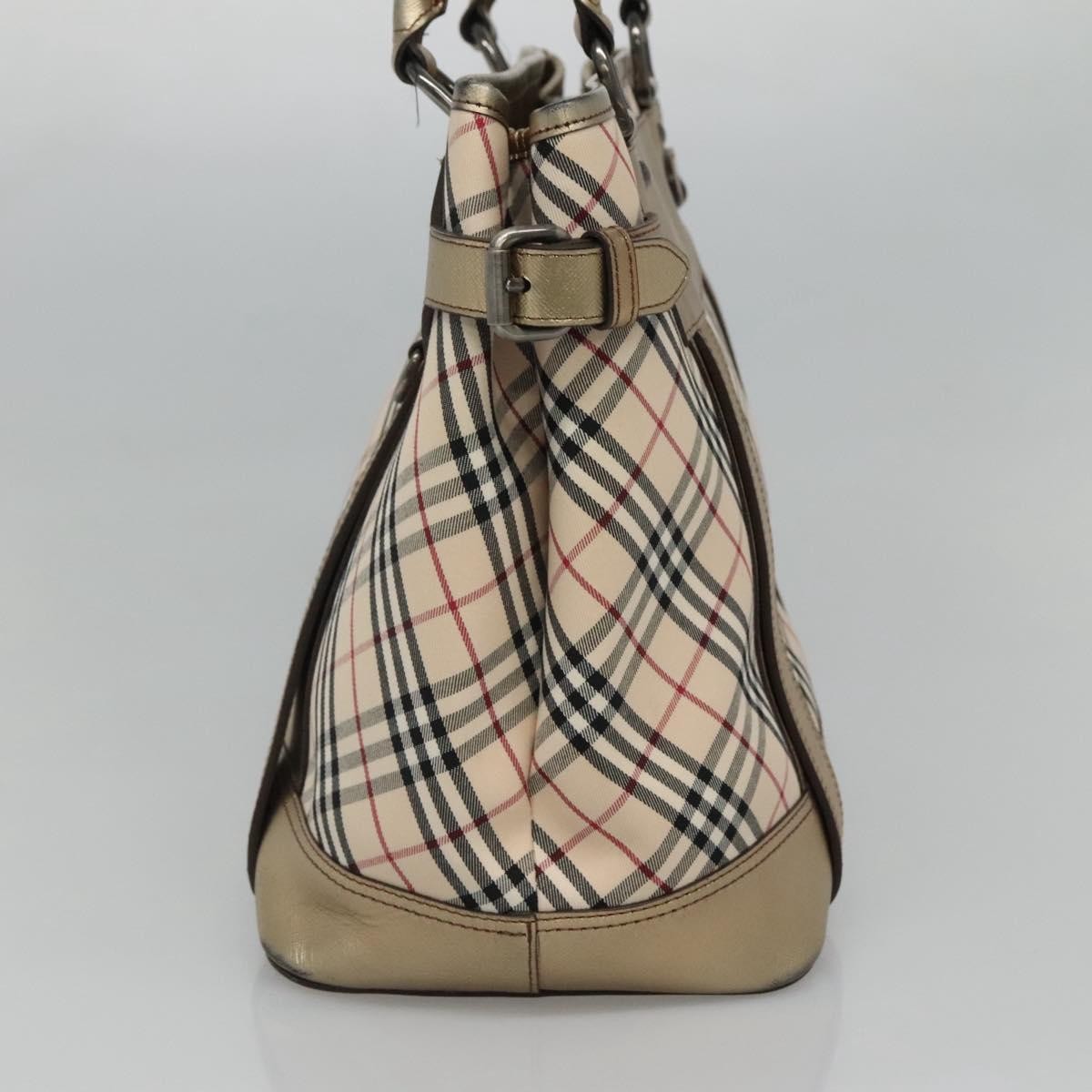 Burberry Nova Check Tote Canvas And Leather Beige Canvas Tote Bag