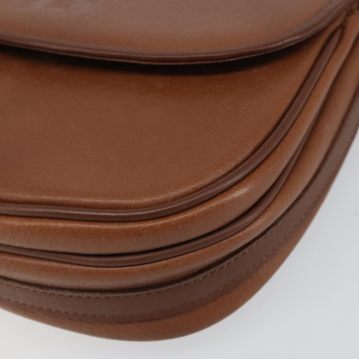 Burberry Vintage Flap Crossbody Bag Leather Brown Leather Shoulder Bag