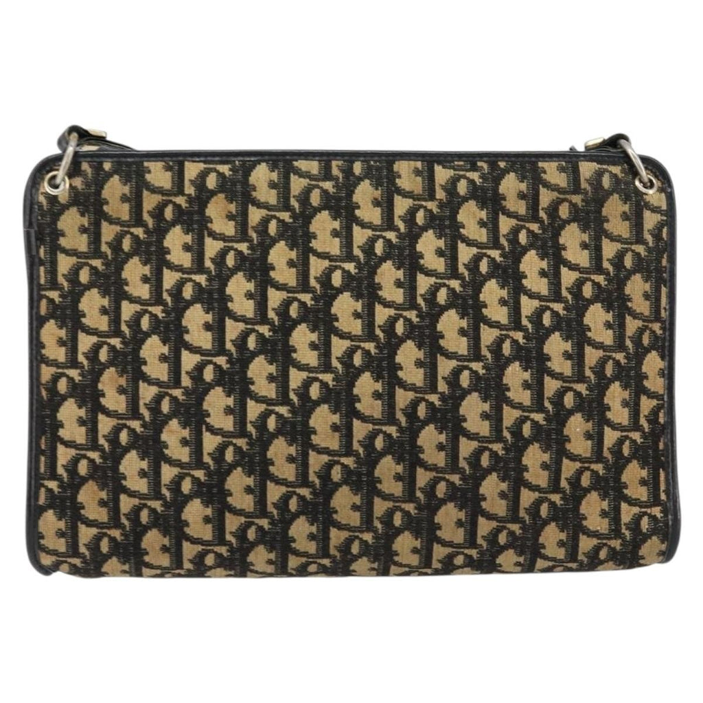 Christian Dior Vintage Trotter Shoulder Bag Canvas Navy Canvas Shoulder Bag Bag (Pre-Owned)