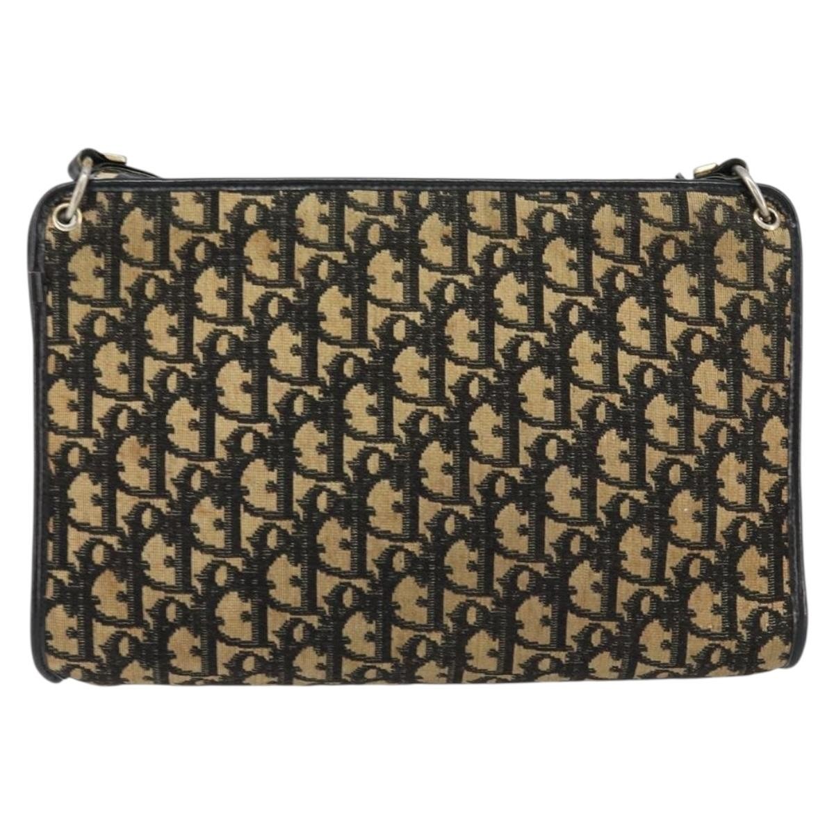Christian Dior Vintage Trotter Shoulder Bag Canvas Navy Canvas Shoulder Bag Bag (Pre-Owned)