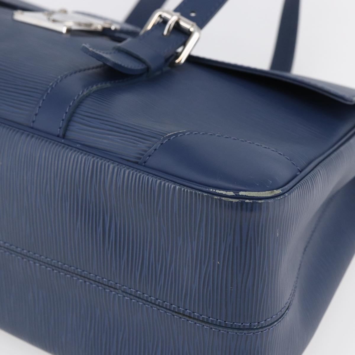 Louis Vuitton Segur Handbag Epi Leather Blue Leather Handbag