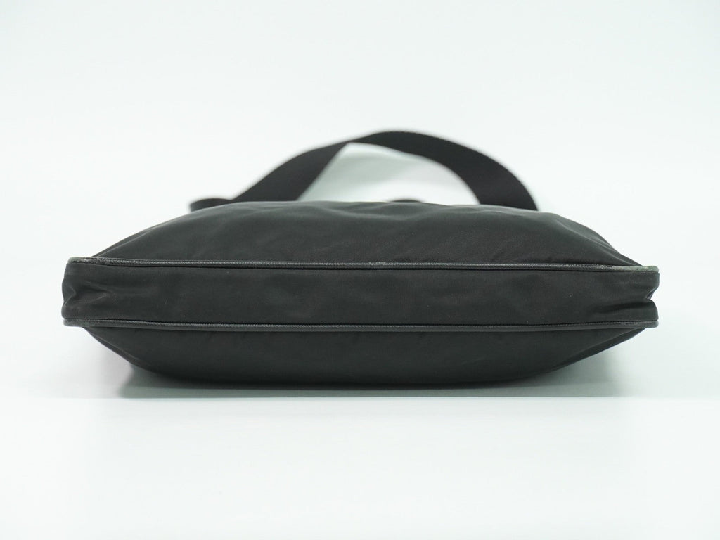 Prada Flat Messenger Bag Tessuto Black Nylon Shoulder Bag Bag