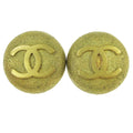 Chanel Cc Round Earrings Metal Gold Gold Earrings Jewelry