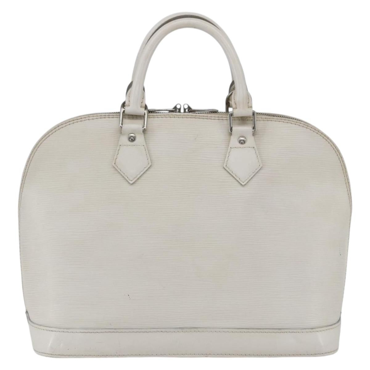 Louis Vuitton Alma Handbag Epi Leather White Leather Handbag