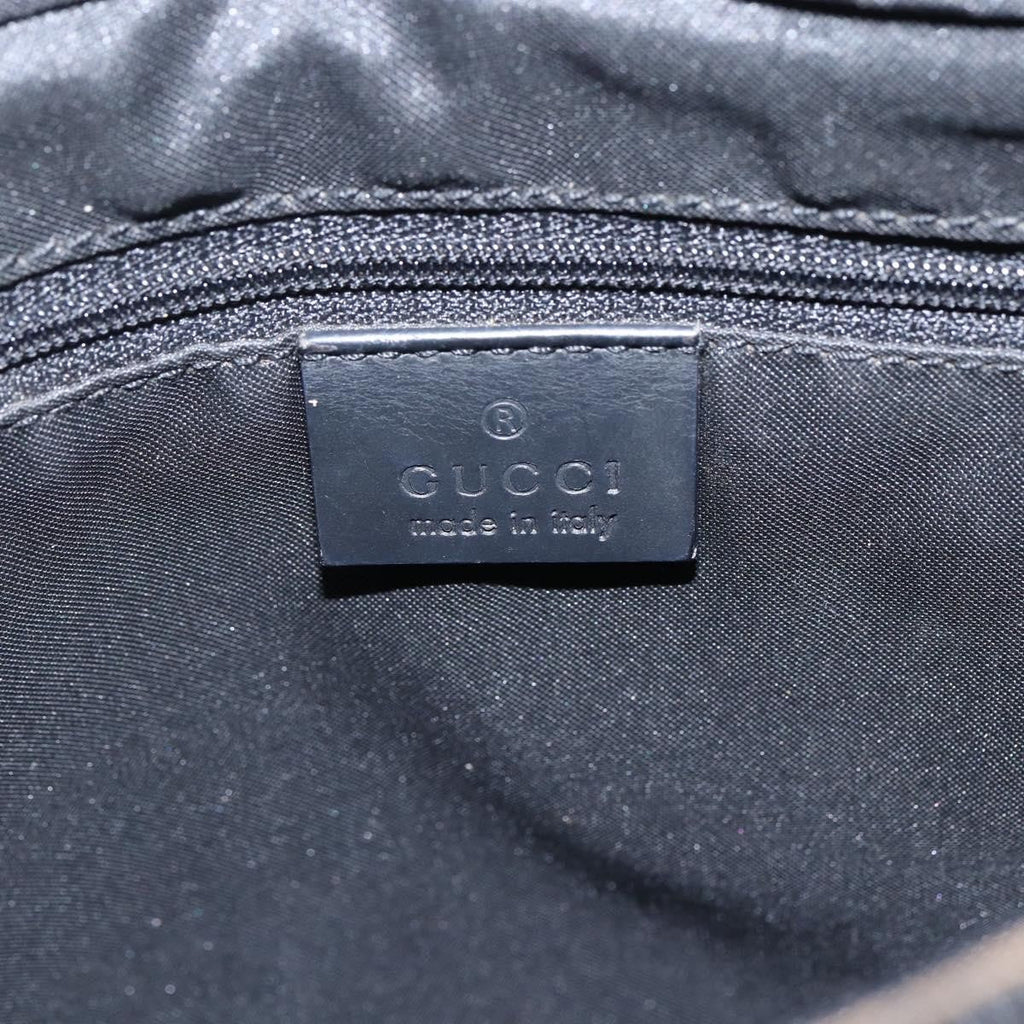 Gucci Vintage Bamboo Handle Tote Gg Nylon Black Nylon Tote Bag Bag (Pre-Owned)