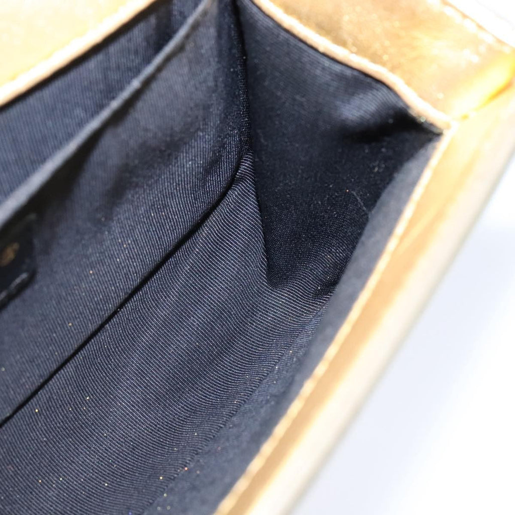 Chanel Boy Flap Bag Quilted Patent Gold Patent_Leather Shoulder Bag Bag
