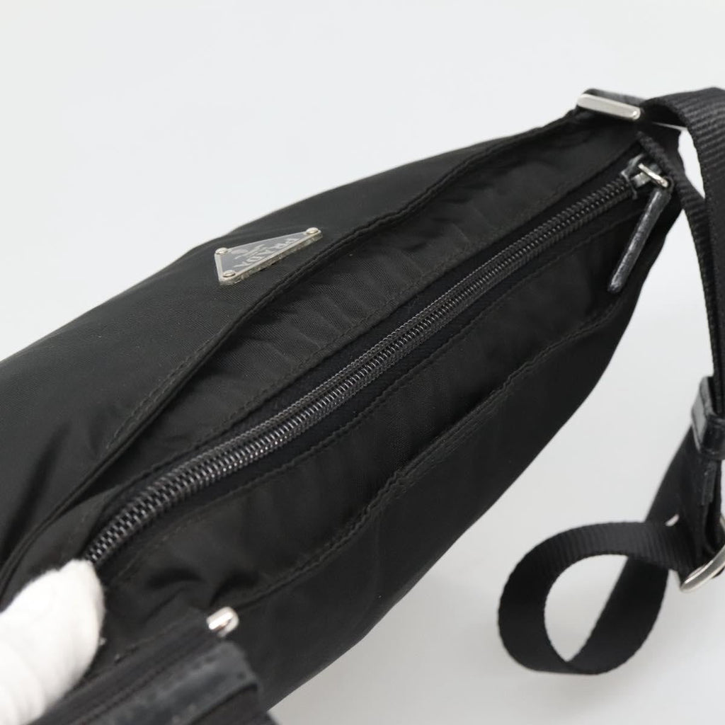 Prada Flat Messenger Bag Tessuto Black Nylon Shoulder Bag Bag