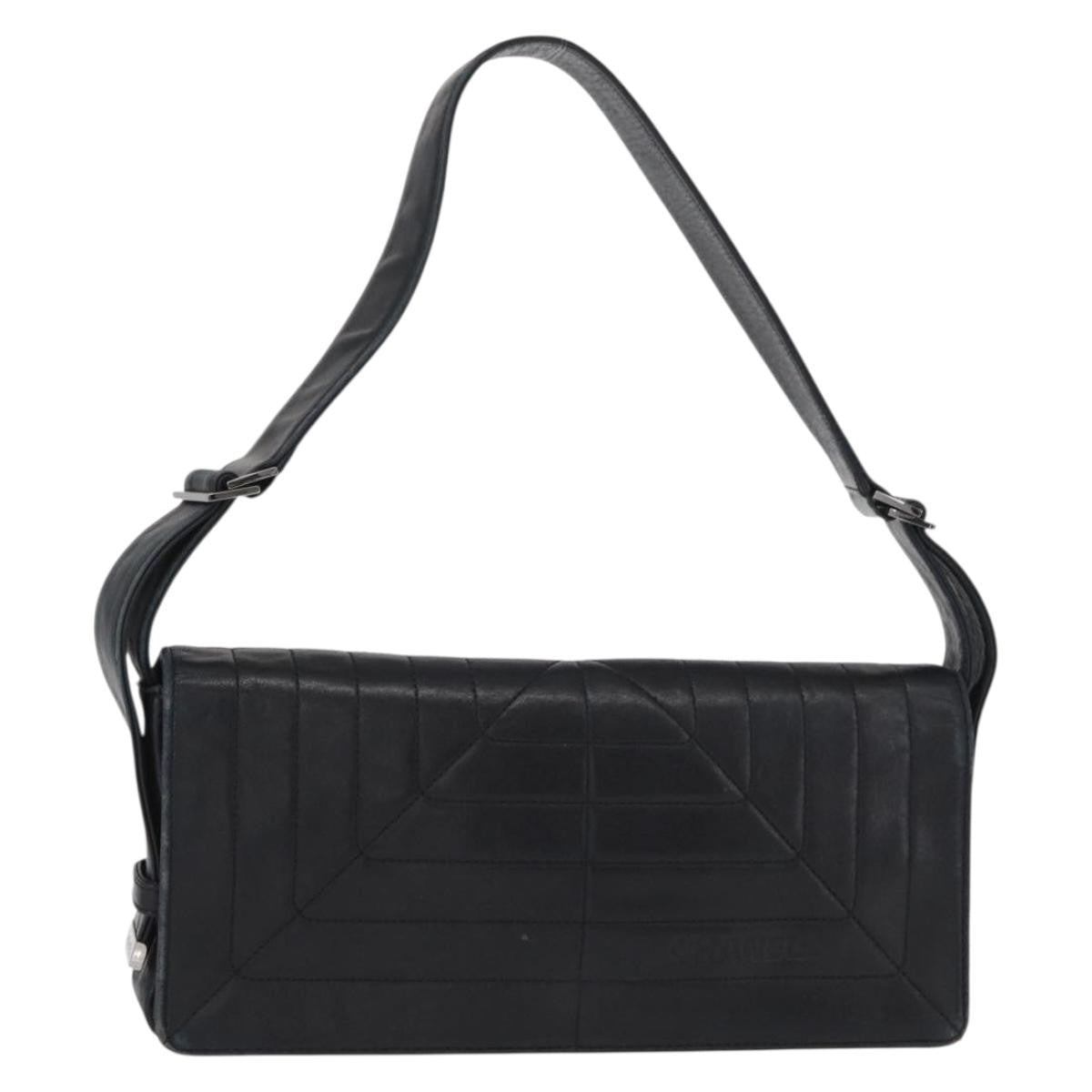Chanel Vintage Shoulder Bag Leather Black Leather Shoulder Bag Bag