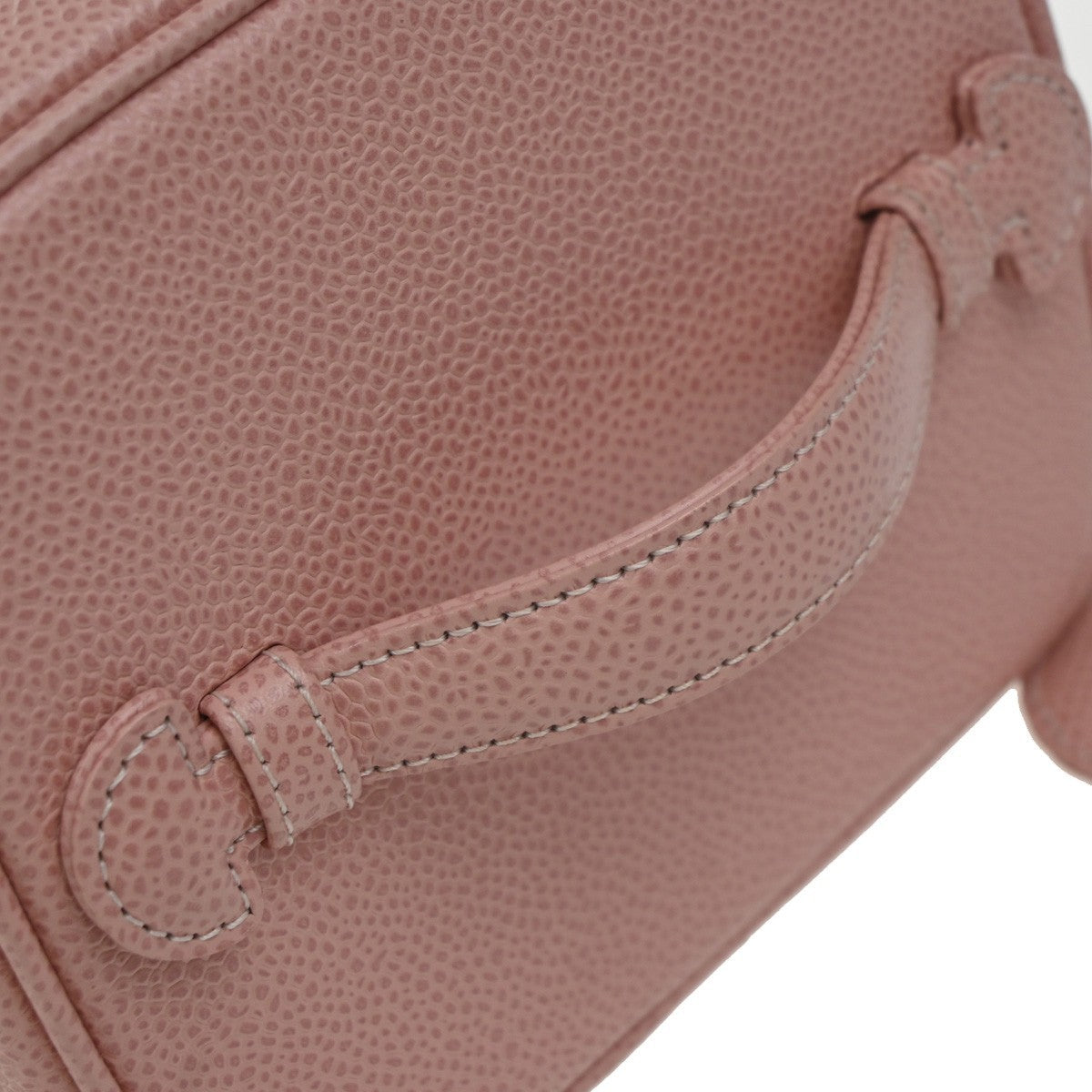 Chanel Vintage Timeless Cosmetic Case Caviar Pink Leather Handbag