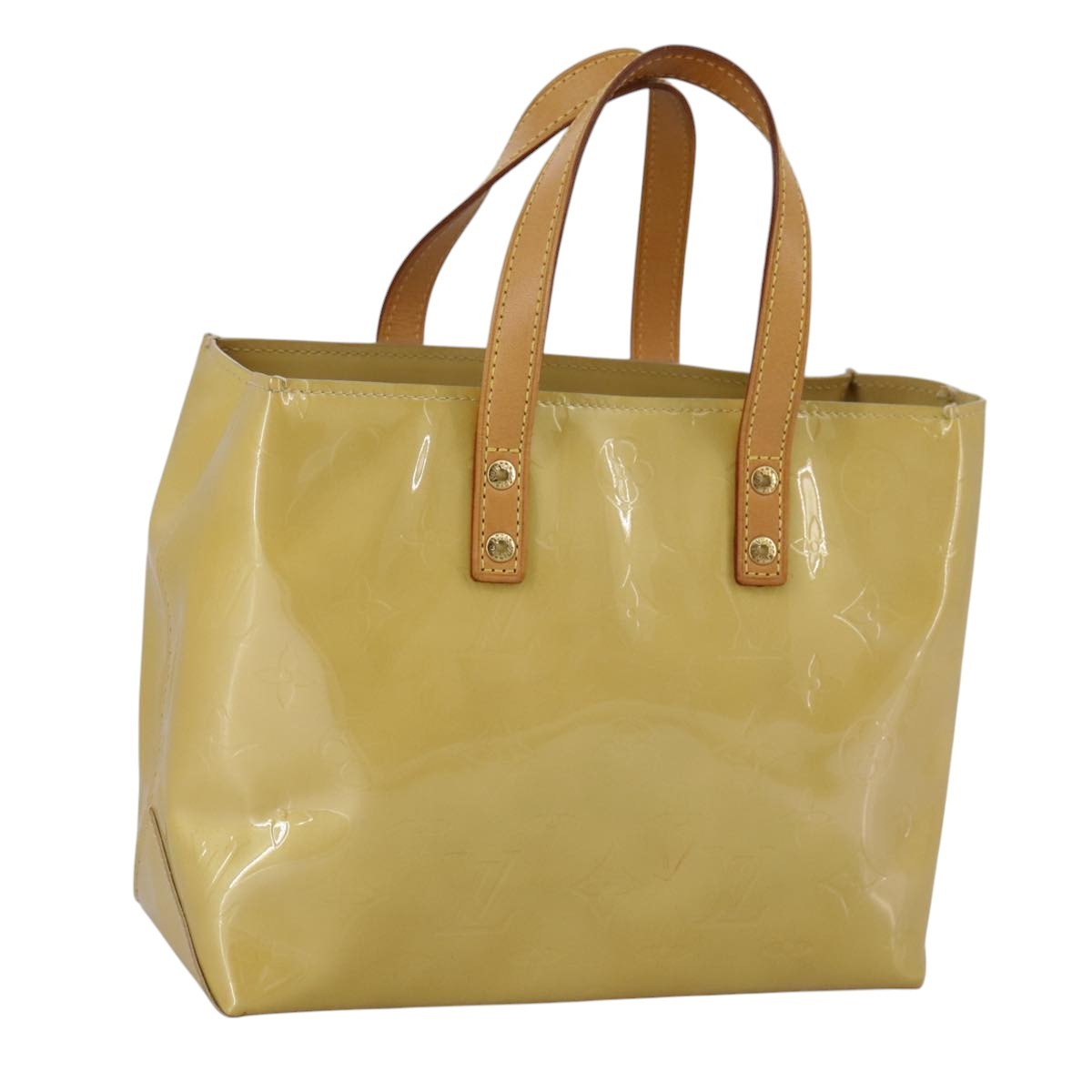 Louis Vuitton Reade Handbag Monogram Vernis Beige Patent_Leather Handbag