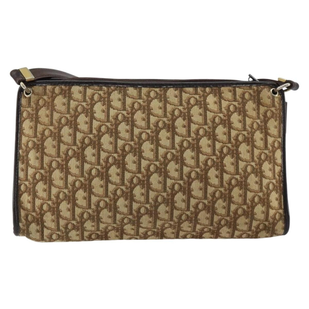Christian Dior Vintage Trotter Shoulder Bag Canvas Beige Canvas Shoulder Bag Bag (Pre-Owned)