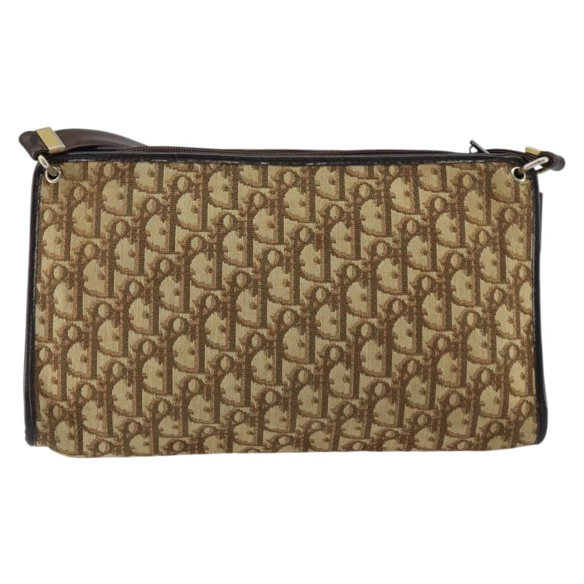 Christian Dior Vintage Trotter Shoulder Bag Canvas Beige Canvas Shoulder Bag Bag (Pre-Owned)