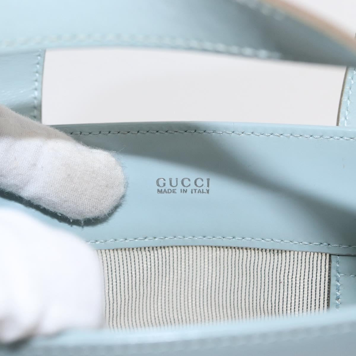 Gucci Vintage Handbag Leather Blue Leather Handbag (Pre-Owned)