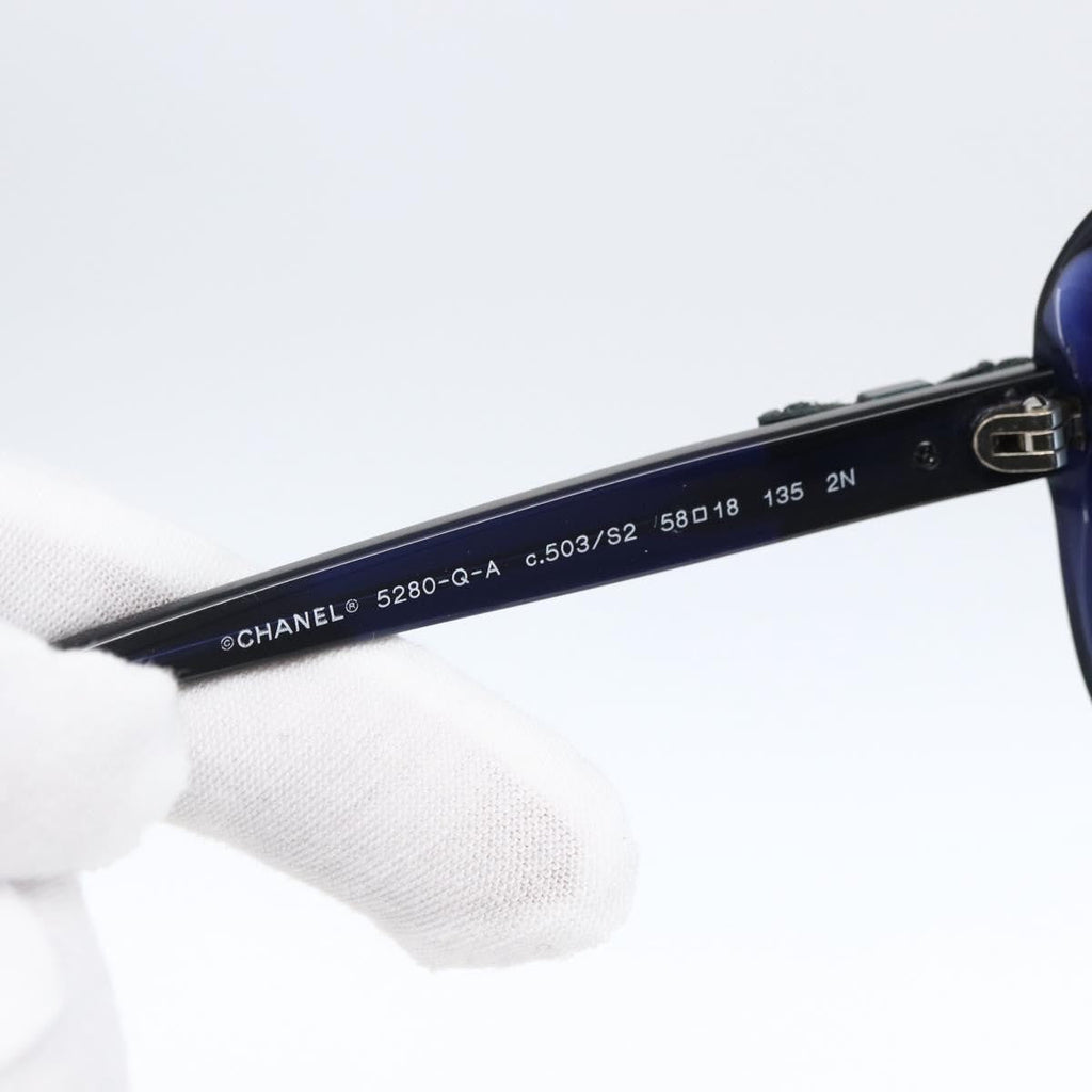 Chanel Logo Cc Sunglasses Plastic Blue Plastic Sunglasse Accessory