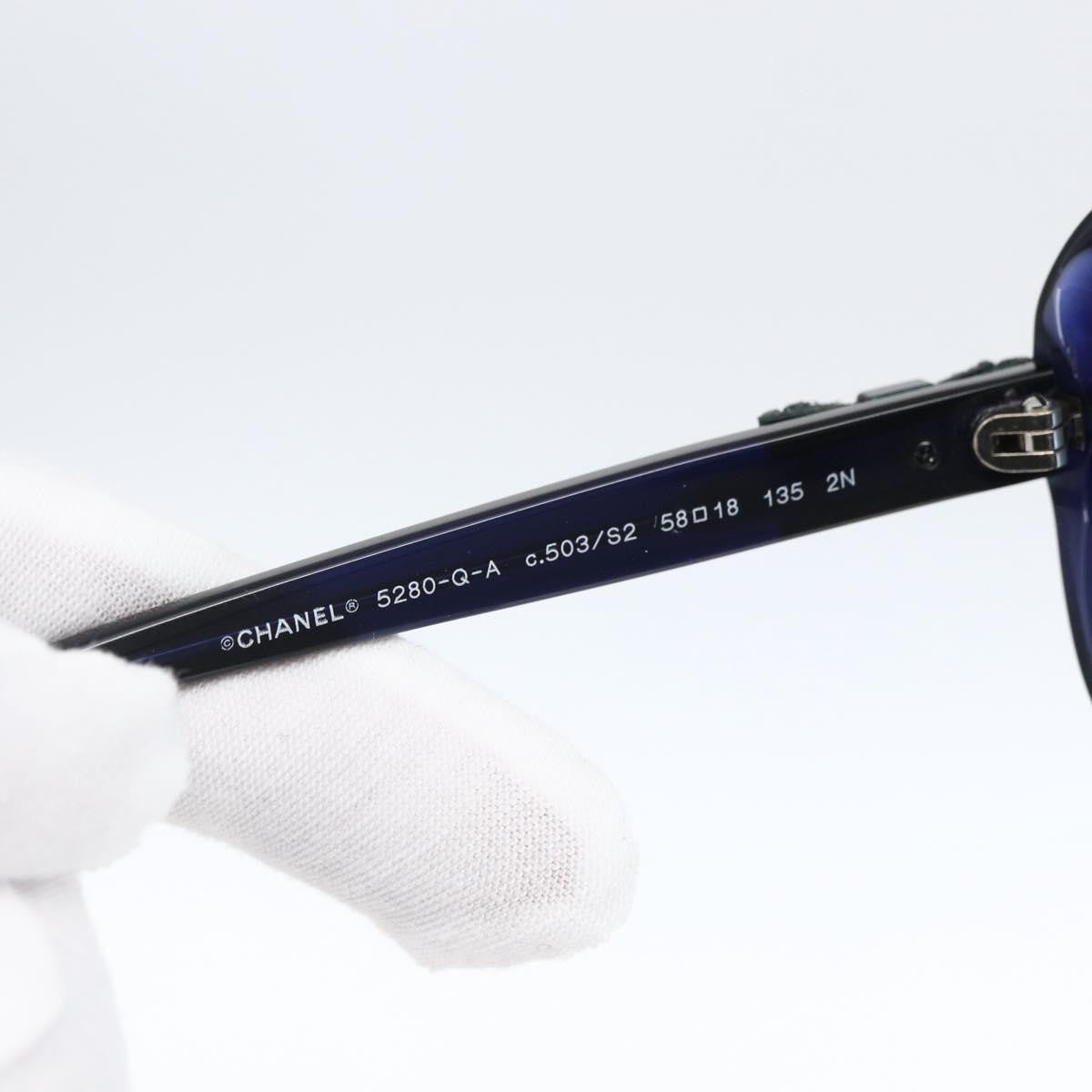 Chanel Logo Cc Sunglasses Plastic Blue Plastic Sunglasse Accessory