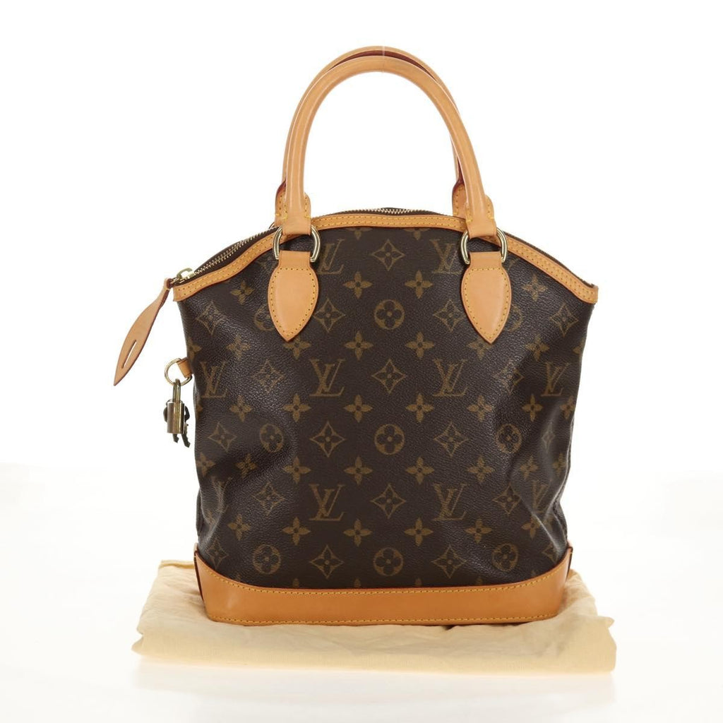 Louis Vuitton Lockit Handbag Monogram Canvas Brown Canvas Handbag