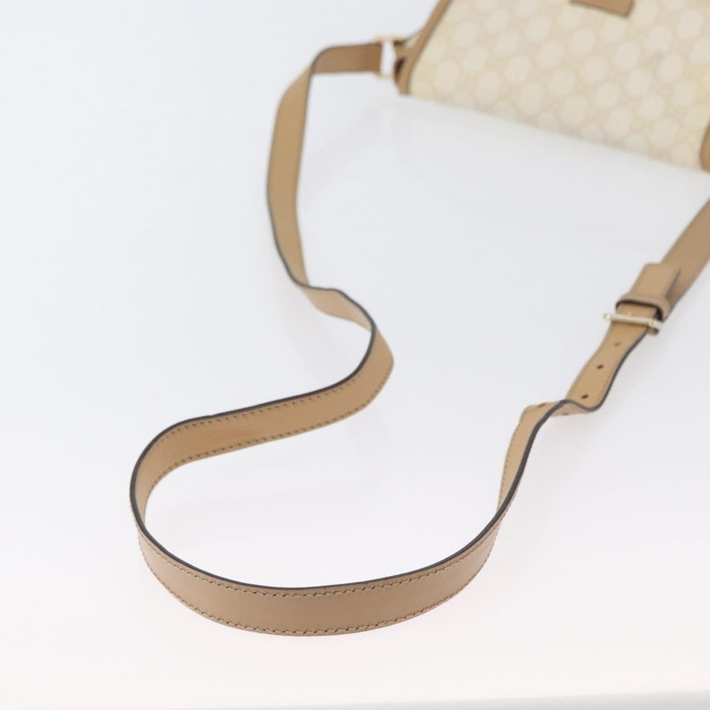 Gucci Flap Messenger Gg Coated Canvas Beige Canvas Shoulder Bag Bag (Pre-Owned)