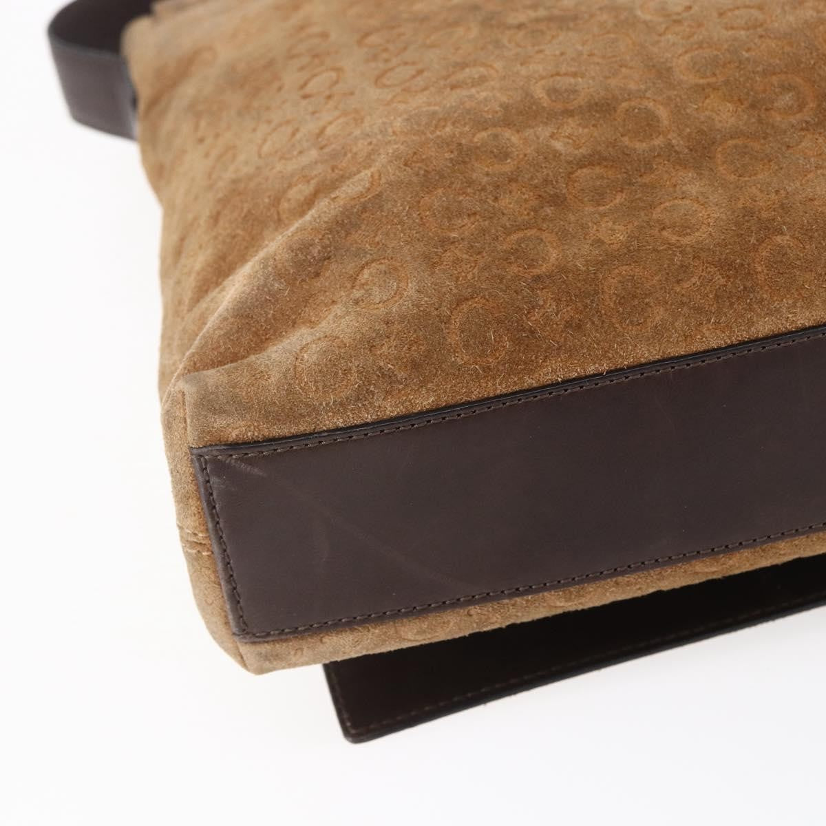 Celine C Macadam Shoulder Bag Suede Beige Suede Shoulder Bag Bag