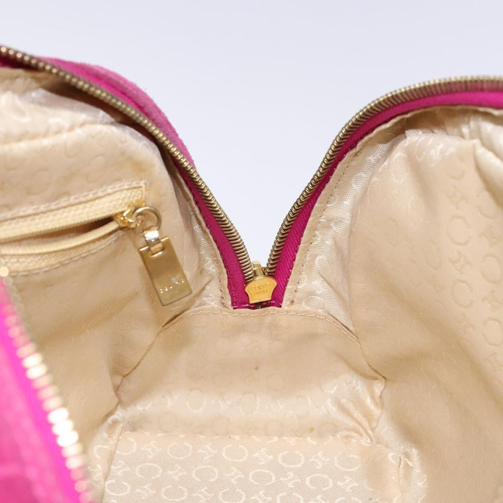 Celine Vintage Macadam Handbag C Macadam Suede Purple Suede Handbag