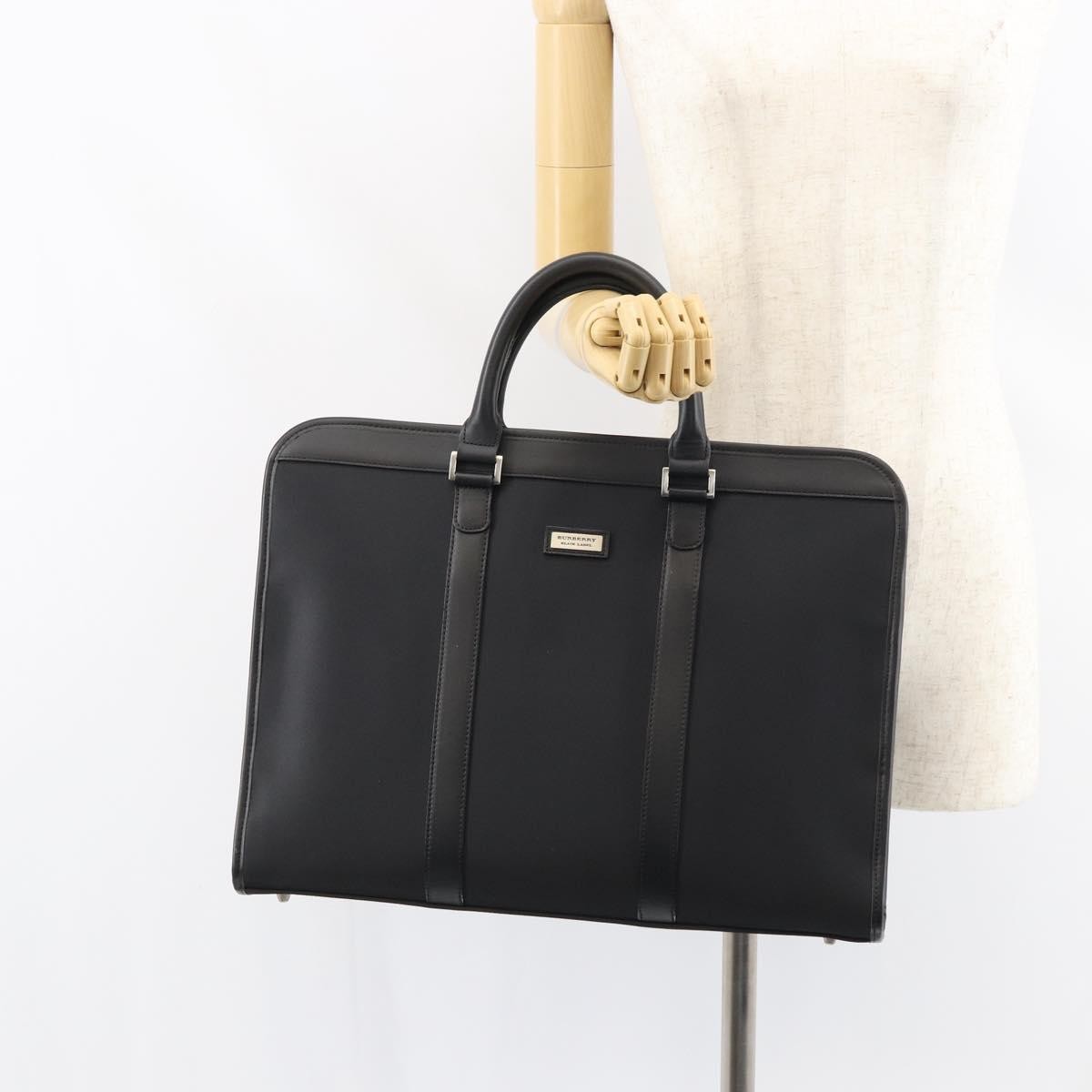 Burberry Black Label Business Bag Nylon Black Nylon Handbag