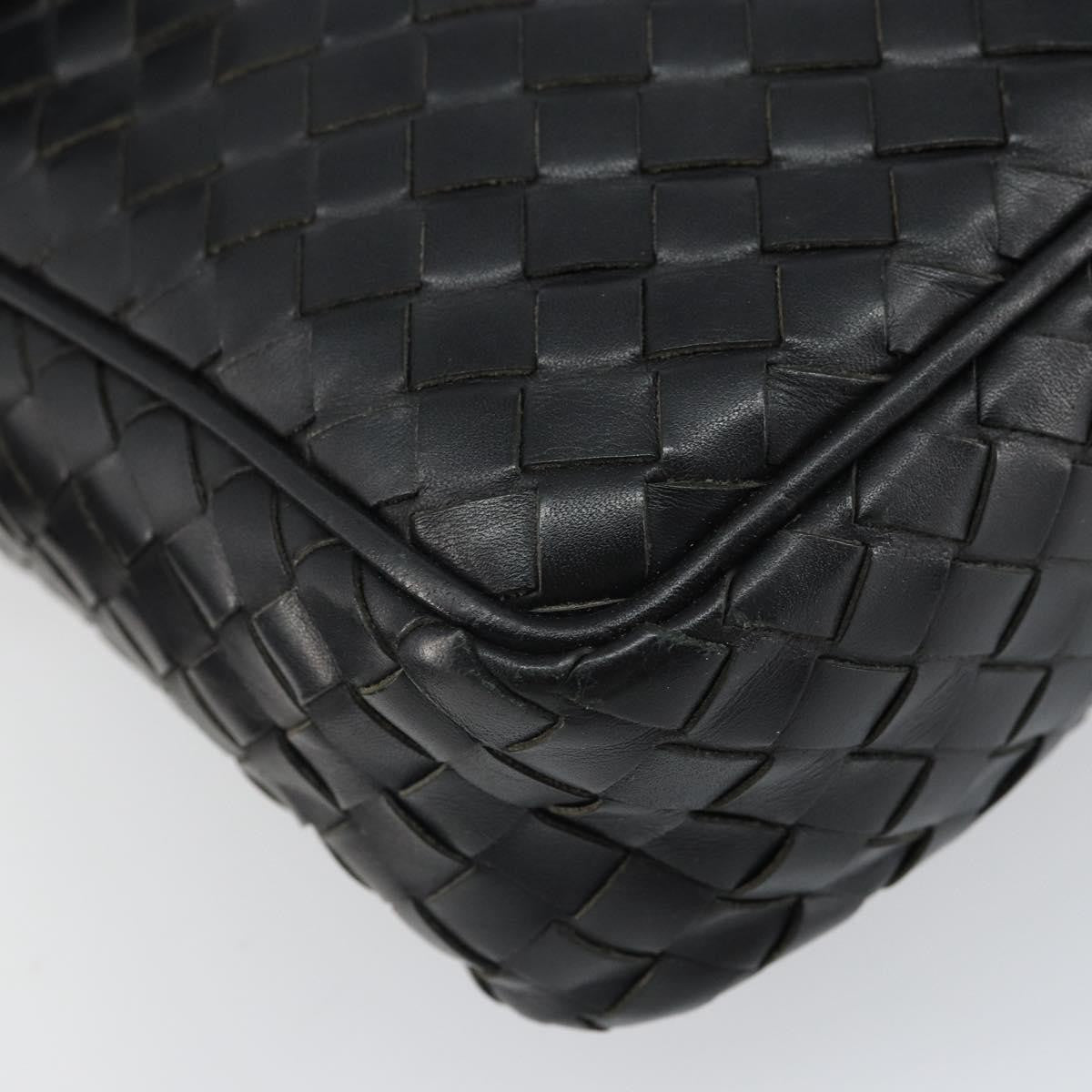 Bottega Veneta Intrecciato Shoulder Bag Leather Black Leather Shoulder Bag Bag