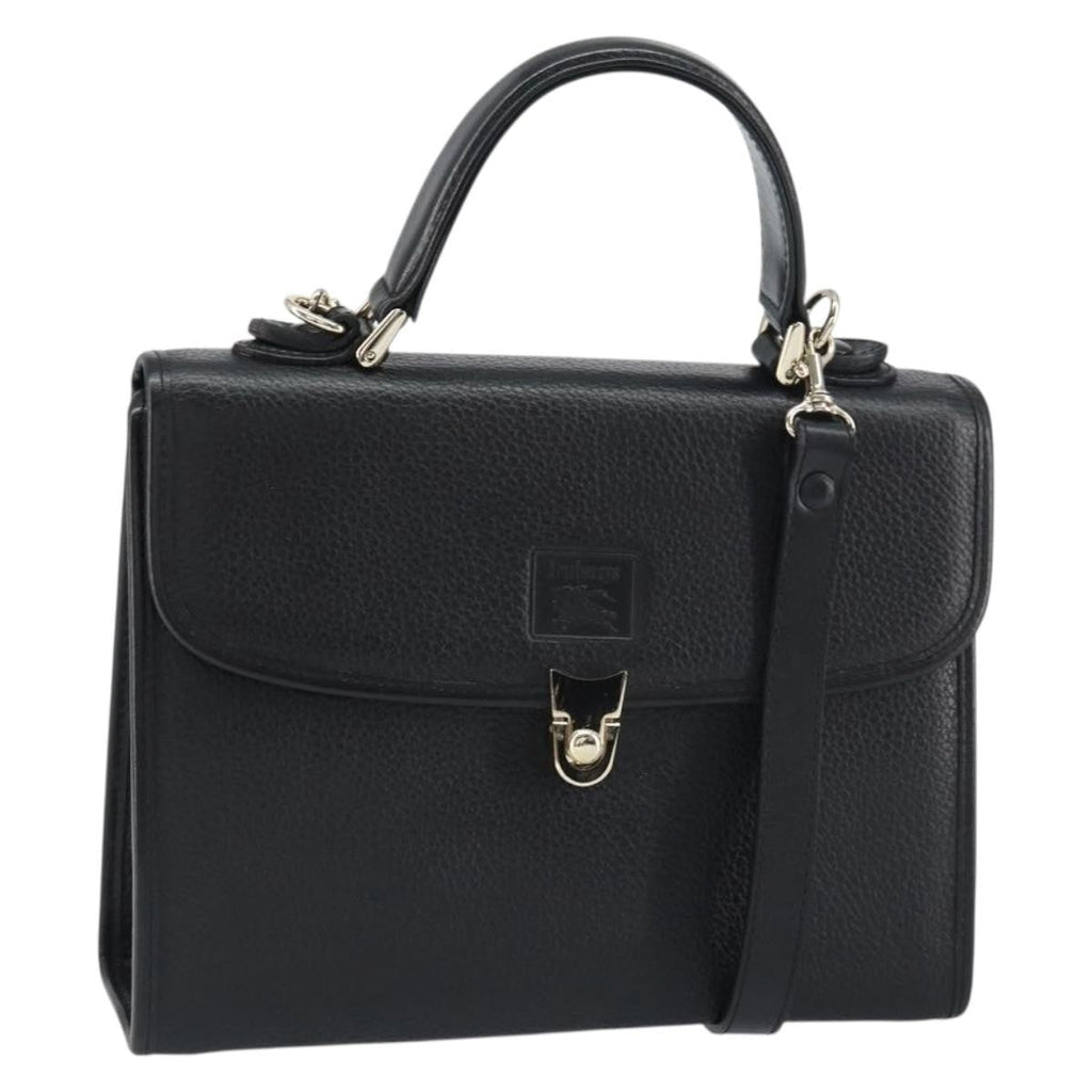 Burberry Vintage Handbag Leather Black Leather Handbag