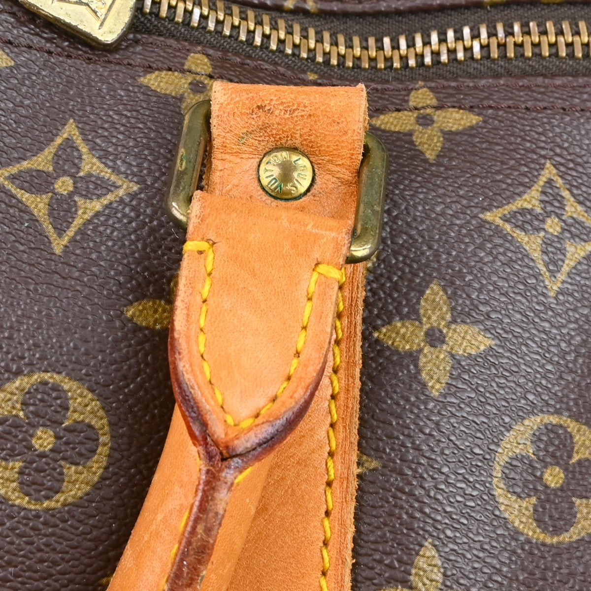 Louis Vuitton Keepall Bag Monogram Canvas Brown Canvas Travel Bag