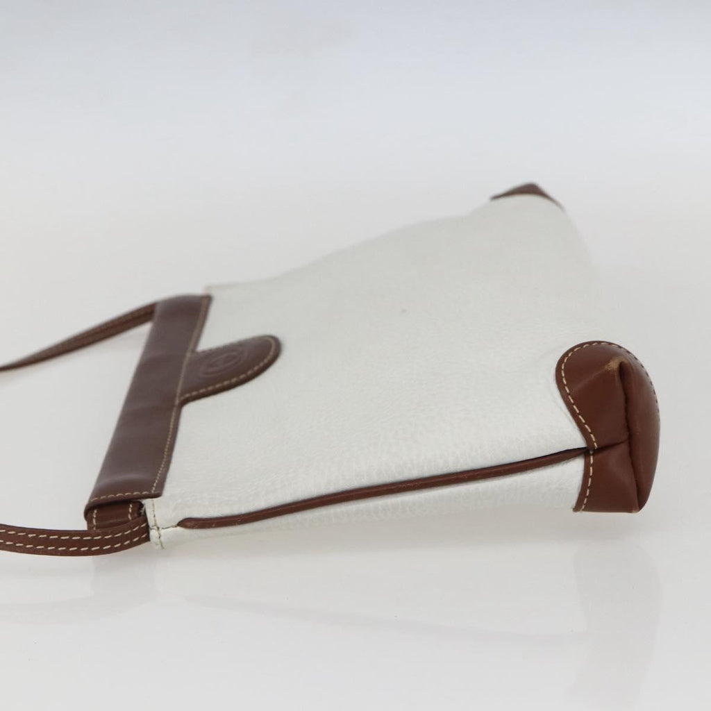 Gucci Vintage Shoulder Bag Leather White Leather Shoulder Bag Bag (Pre-Owned)