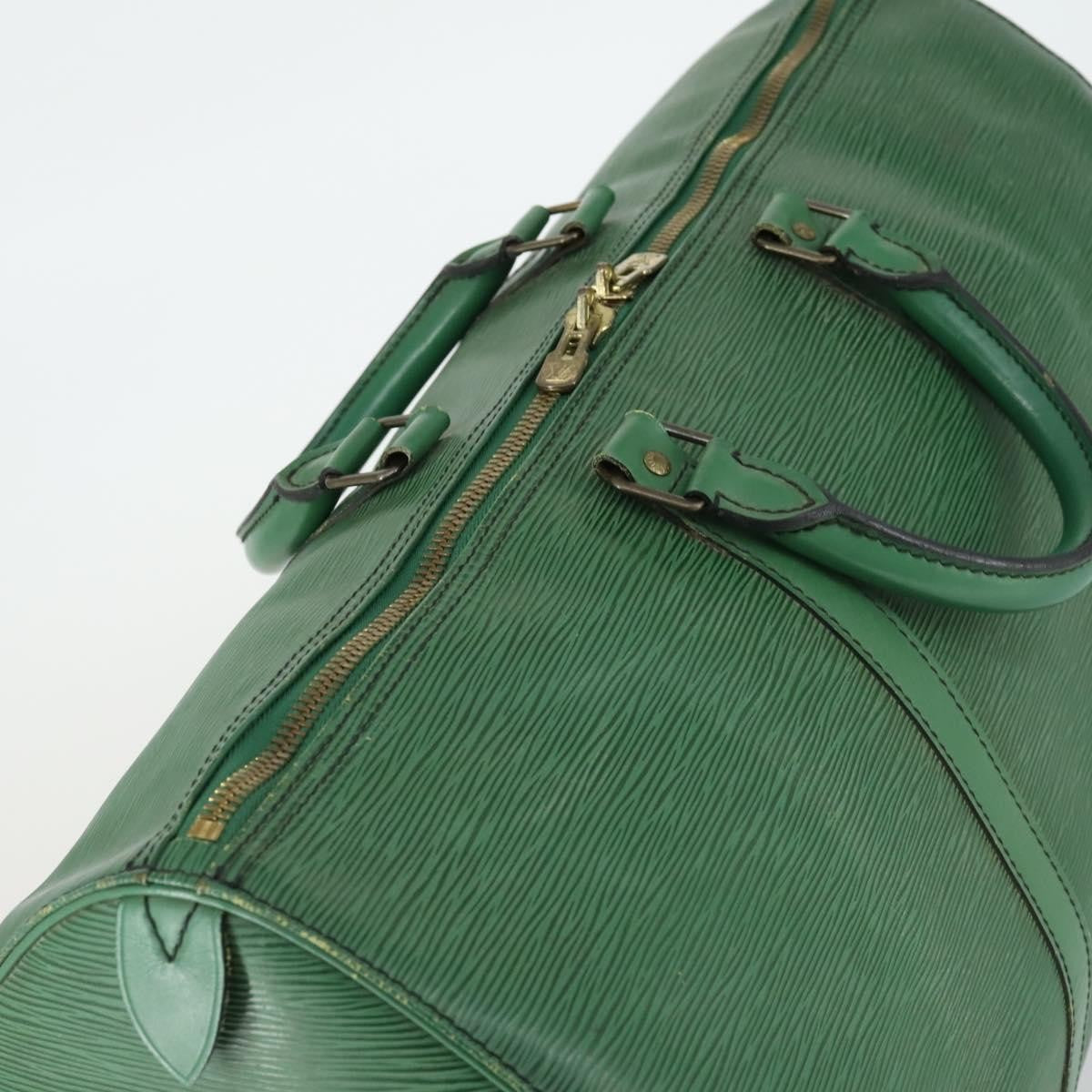 Louis Vuitton Keepall Bag Epi Leather Green Leather Travel Bag