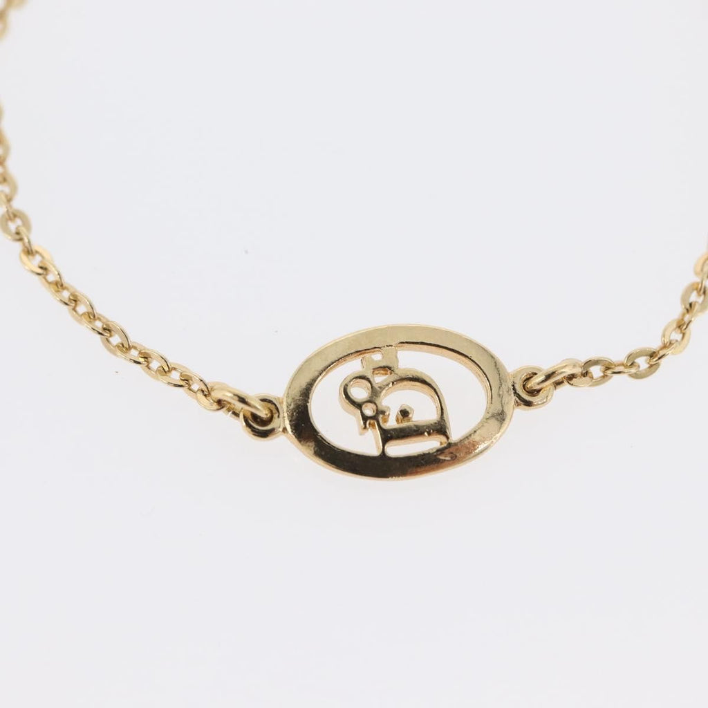 Christian Dior Vintage Logo Bracelet Metal Gold Metal Bracelet Jewelry (Pre-Owned)