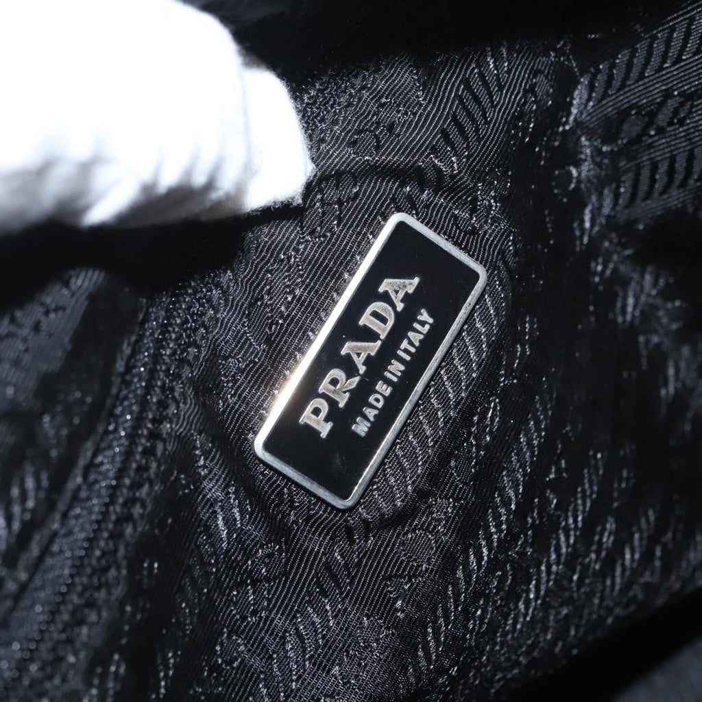 Prada Vintage Zip Tote Tessuto Black Nylon Tote Bag Bag