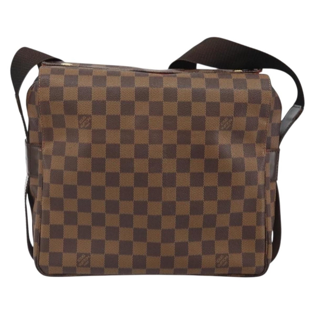 Louis Vuitton Naviglio Handbag Damier Brown Canvas Shoulder Bag
