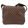 Louis Vuitton Naviglio Handbag Damier Brown Canvas Shoulder Bag