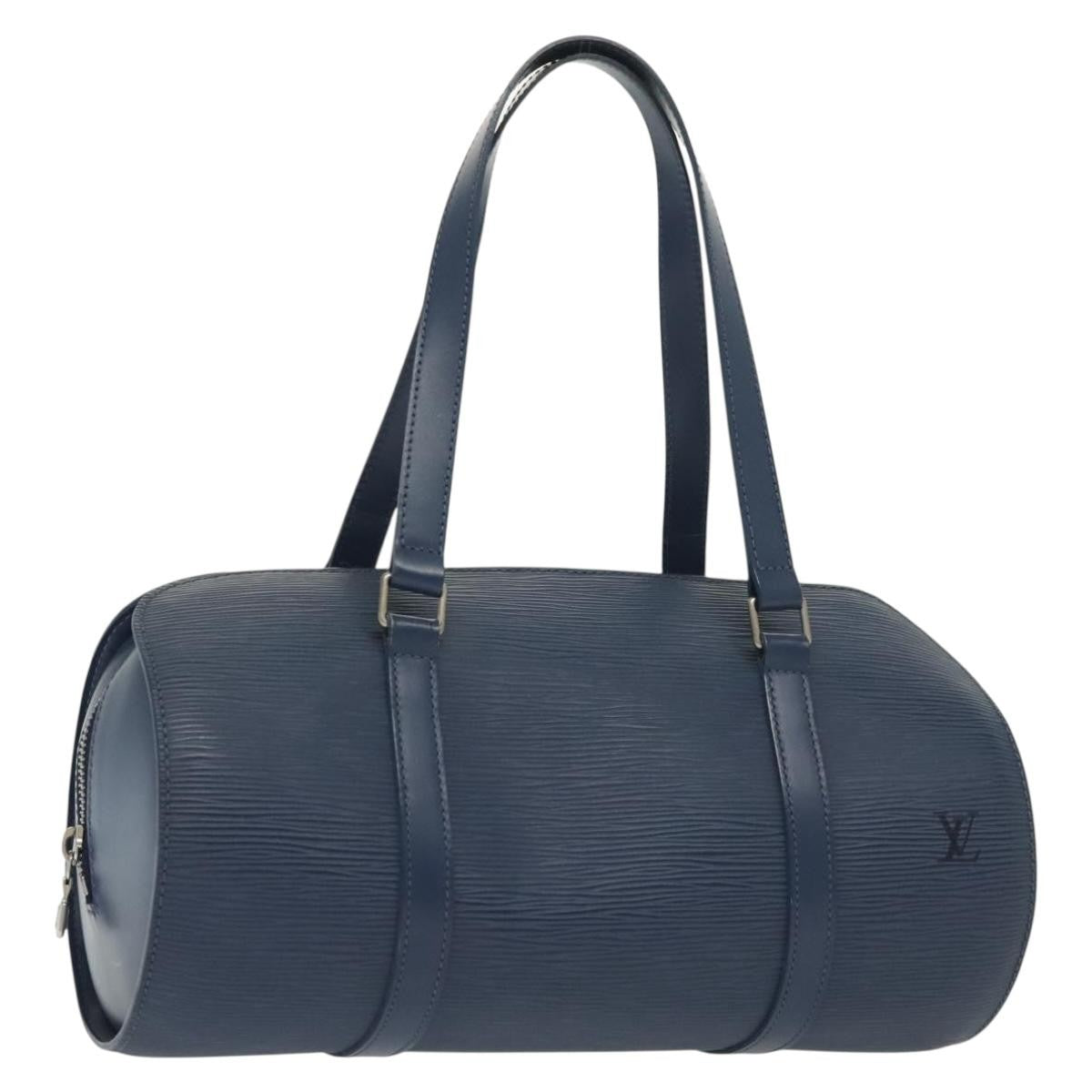 Louis Vuitton Soufflot Handbag Epi Leather Blue Leather Shoulder Bag