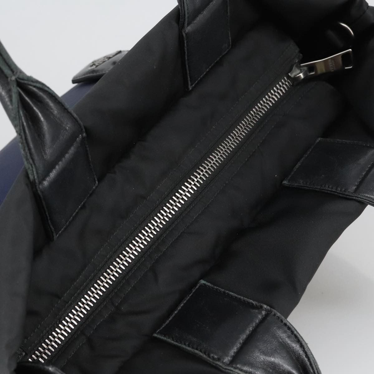 Prada Convertible Double Tote Tessuto Navy Nylon Tote Bag Bag