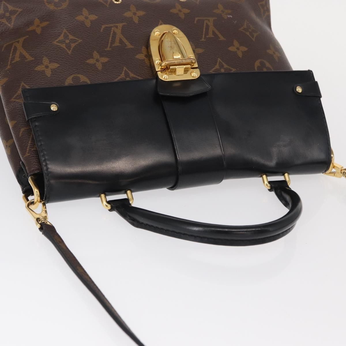 Louis Vuitton One Handle Flap Bag Monogram Canvas And Leather Brown Canvas Handbag