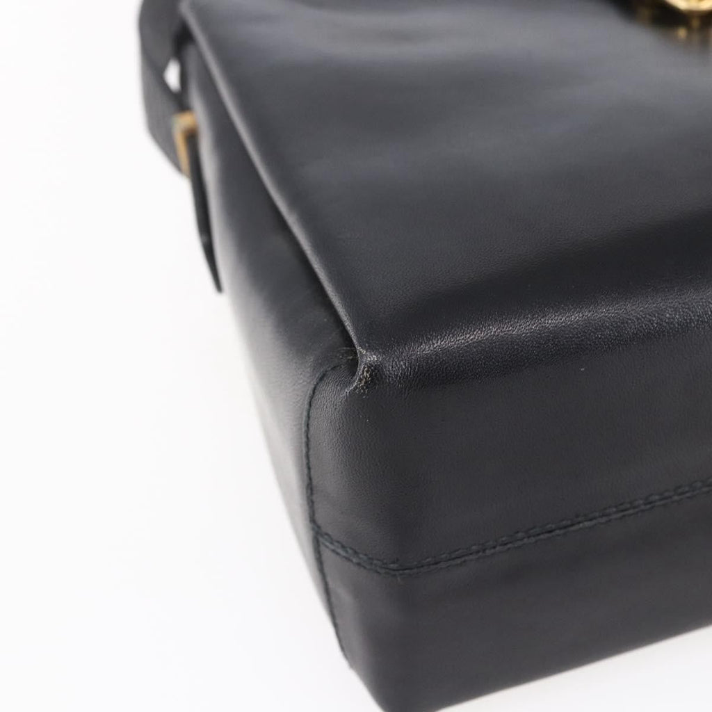 Celine Vintage Shoulder Bag Leather Black Leather Shoulder Bag Bag