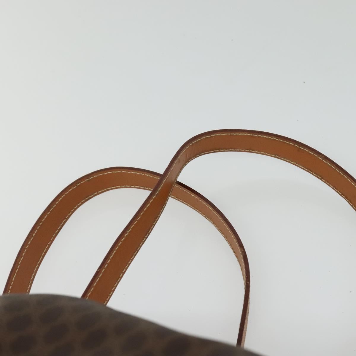 Celine Vintage Macadam Backpack Canvas And Leather Brown Pvc Backpack Bag