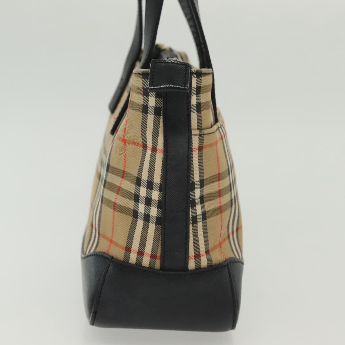 Burberry Nova Handbag Check Pattern Beige Canvas Bag