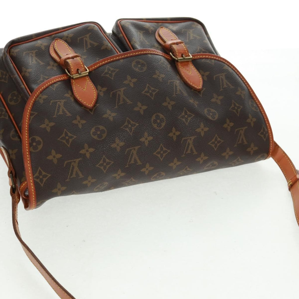 Louis Vuitton Sac Gibeciere Messenger Bag Monogram Canvas Brown Canvas Shoulder Bag
