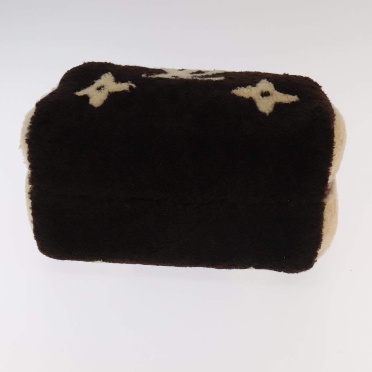 Louis Vuitton Speedy Bandouliere Bag Monogram Giant Teddy Fleece Brown Fur Shoulder Bag