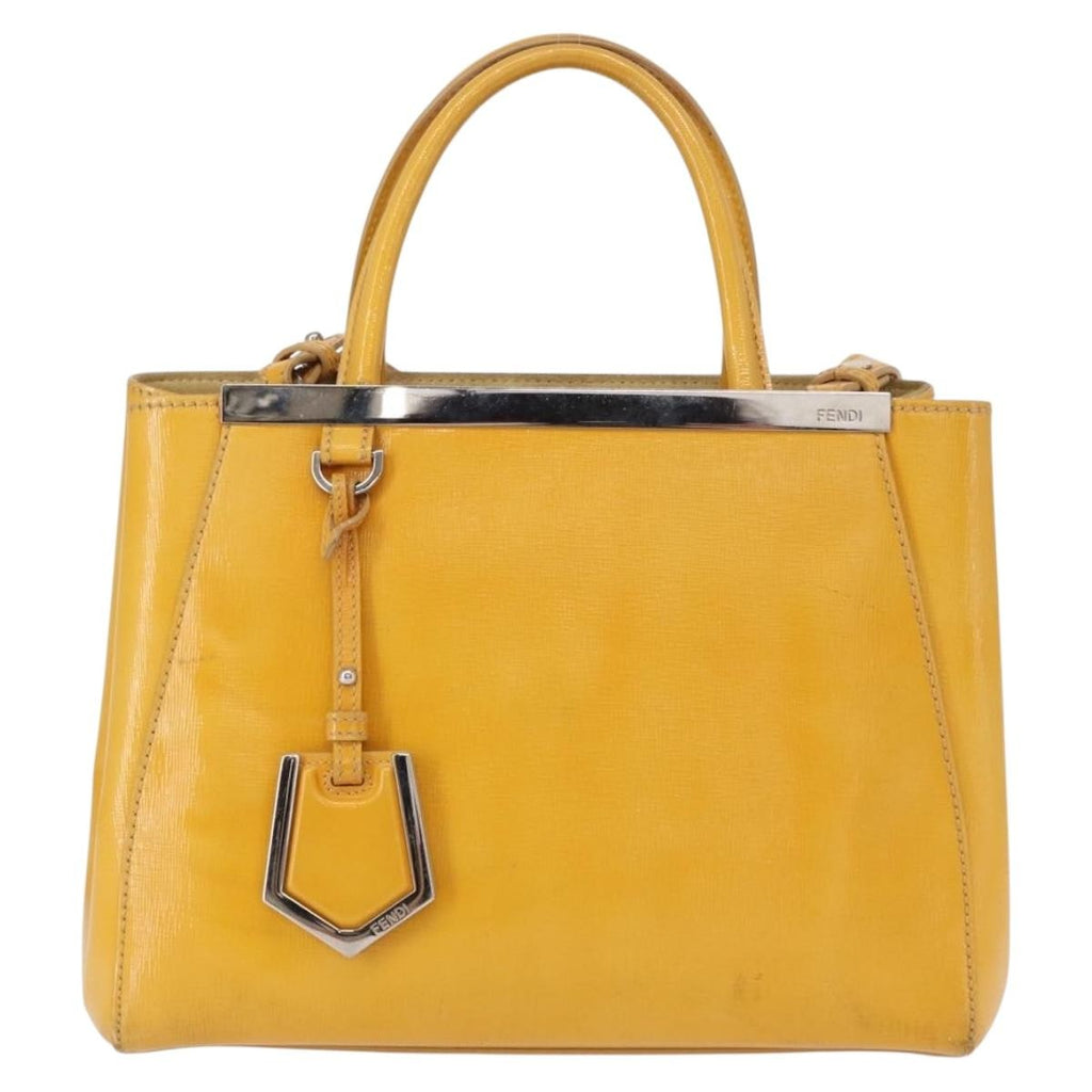 Fendi 2Jours Bag Leather Yellow Leather Handbag