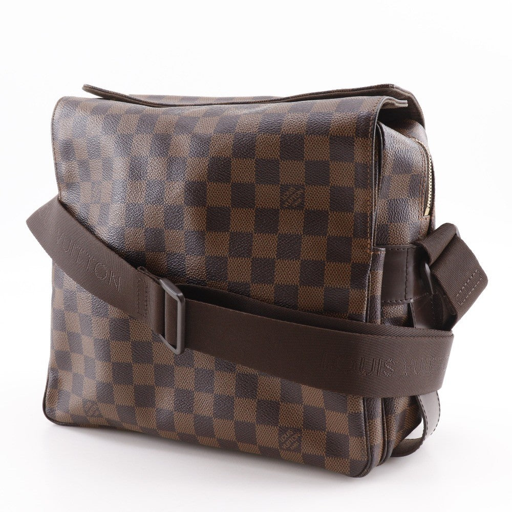 Louis Vuitton Naviglio Handbag Damier Brown Canvas Shoulder Bag