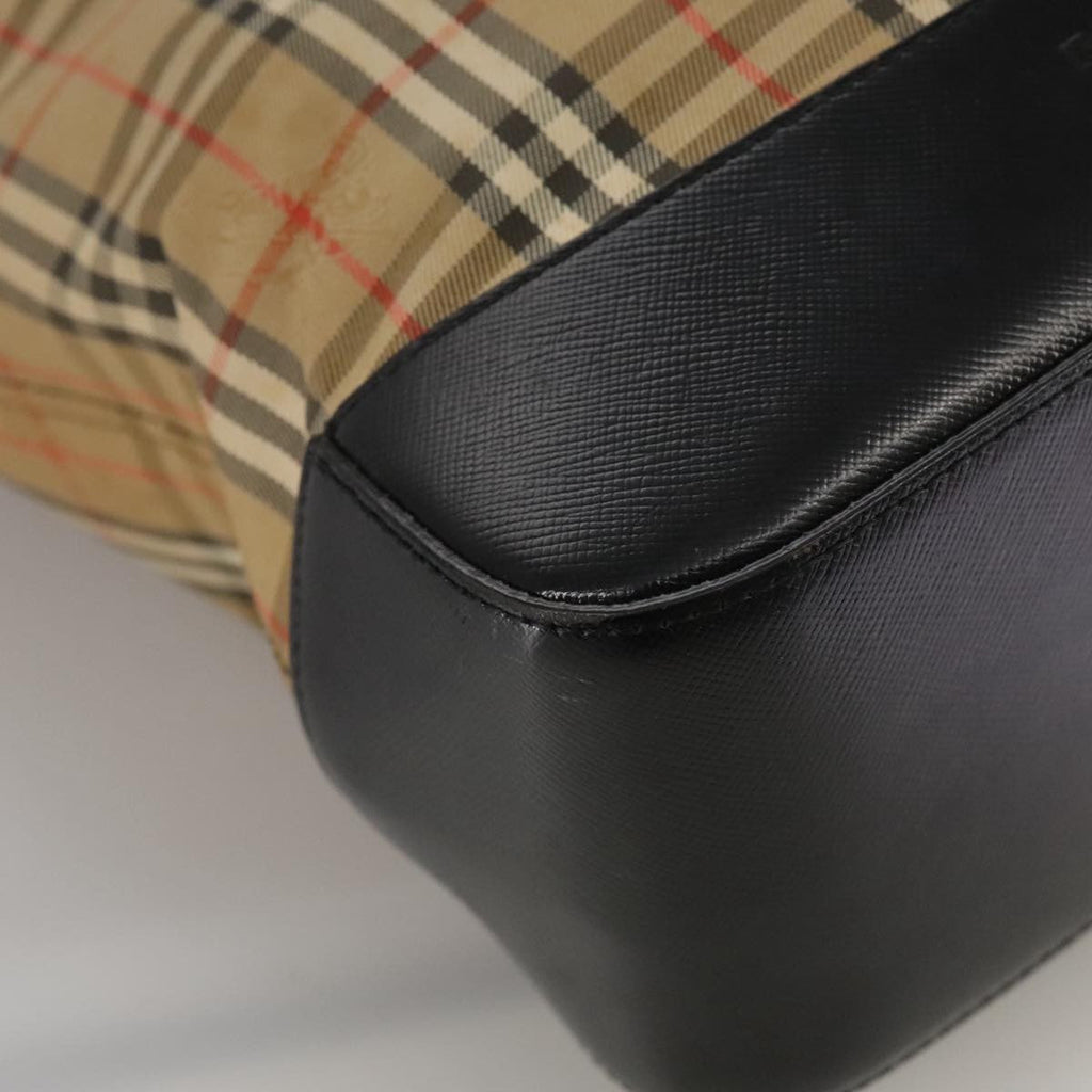 Burberry Nova Check Tote Canvas And Leather Beige Canvas Tote Bag