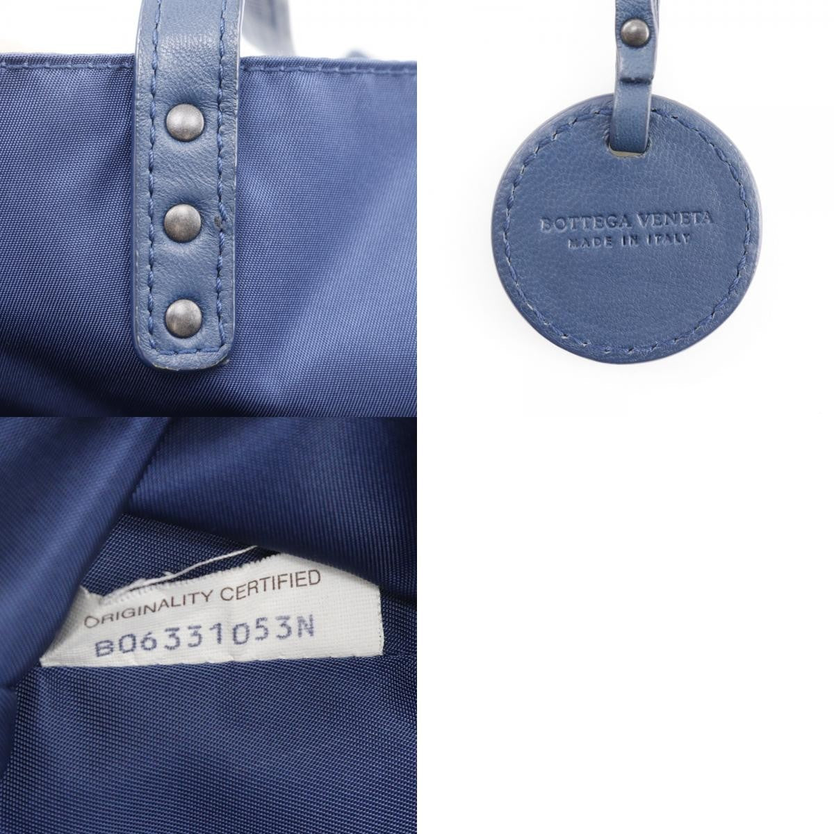 Bottega Veneta Intrecciolusion Tote Printed Nylon Navy Nylon Tote Bag Bag