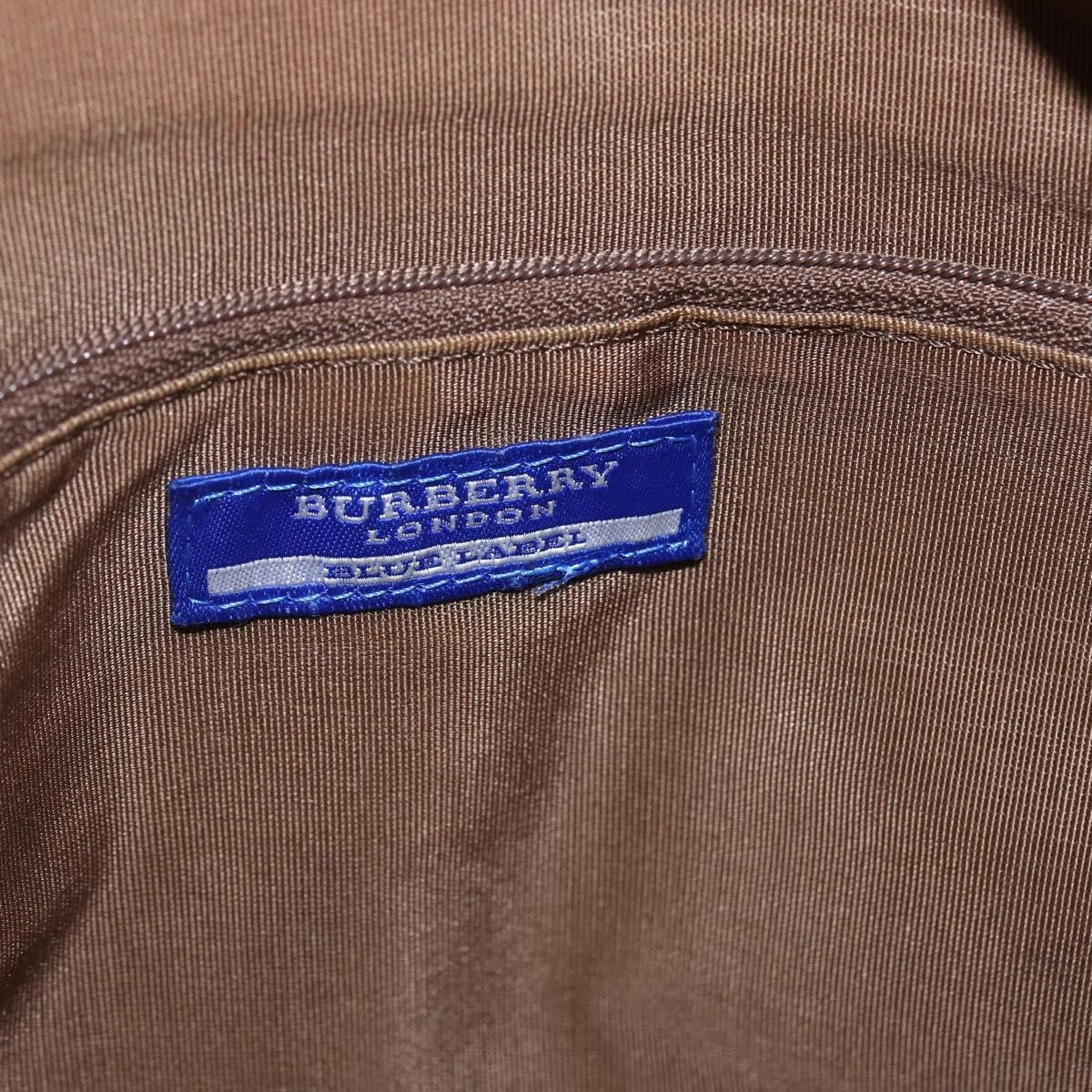 Burberry Blue Label Handbag Leather Brown Leather Handbag